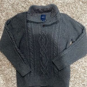 Boys charcoal grey cable not sweater.